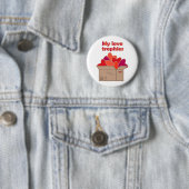 Meine Liebe-Trophäen in Schachtel voller Valentinh Button (Beispiel)
