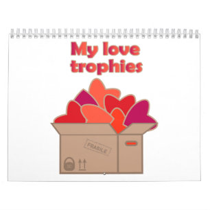 Meine Liebe-Trophäen in Schachtel voller Valentinh Kalender