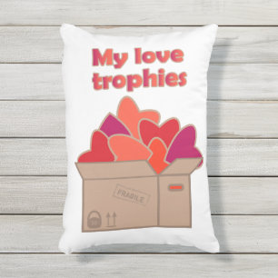 Meine Liebe-Trophäen in Schachtel voller Valentinh Kissen Für Draußen