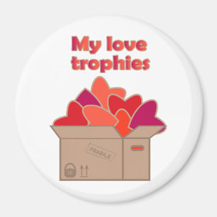 Meine Liebe-Trophäen in Schachtel voller Valentinh Magnet
