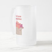 Meine Liebe-Trophäen in Schachtel voller Valentinh Mattglas Bierglas (Vorderseite Links)