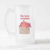 Meine Liebe-Trophäen in Schachtel voller Valentinh Mattglas Bierglas (Links)