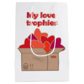 Meine Liebe-Trophäen in Schachtel voller Valentinh Mittlere Geschenktüte (Rückseite)