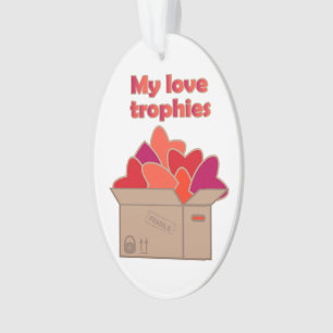Meine Liebe-Trophäen in Schachtel voller Valentinh Ornament