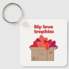Meine Liebe-Trophäen in Schachtel voller Valentinh Schlüsselanhänger