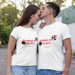 Meine Liebe übersenden _ Glücklicher Valentinstag T-Shirt
