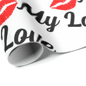 Meine Liebe und Küsse Geschenkpapier (Rolleneckpunkt)