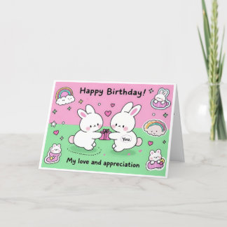 Meine Liebe und Wertschätzung zu Ihrem Geburtstag Dankeskarte