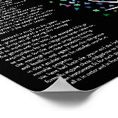 "Meine Liebe wächst wie ein Baum" Ketubah Cerifica Poster (Ecke)