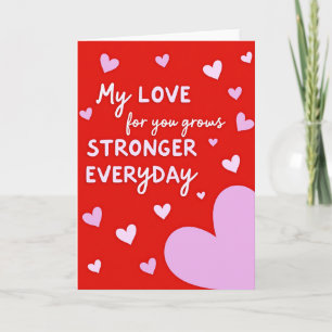 Meine Liebe wird stärker Hearts Card Karte