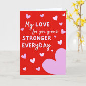 Meine Liebe wird stärker Hearts Card Karte (Gelbe Blume)