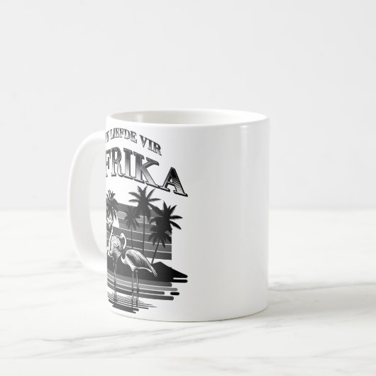 Meine Liebe zu Afrika (Afrikaans) Kaffeetasse (Vorderseite Links)