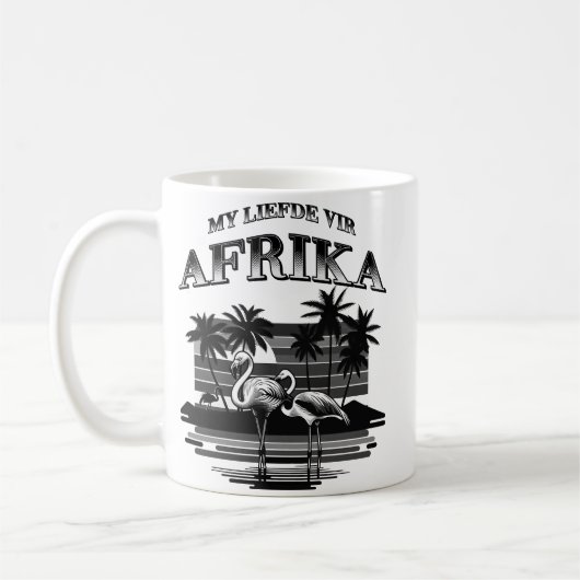 Meine Liebe zu Afrika (Afrikaans) Kaffeetasse (Links)