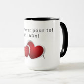 Meine Liebe zu dir ist unendlich. Tasse (VorderseiteRechts)