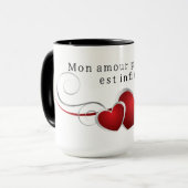 Meine Liebe zu dir ist unendlich. Tasse (Vorderseite Links)