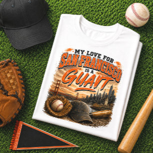 Meine Liebe zu San Francisco ist riesiger Baseball Tri-Blend Shirt