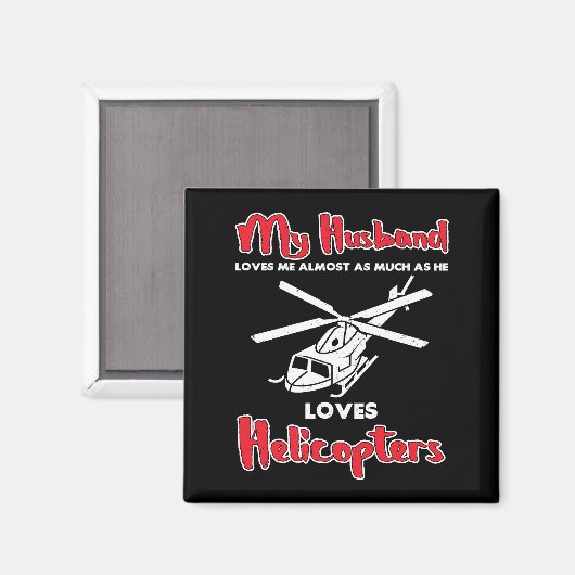 Meine Lieben Helikopter Funny Piloten Magnet (Vorderseite/Rückseite)