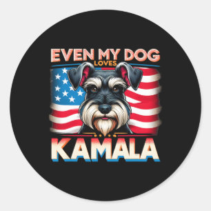 Meine Lieben Kamala Usa Flag Kamala Harris Dog Lov Runder Aufkleber