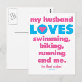 Meine Lieben Triathlons (nur Text) Postkarte (Vorne/Hinten)