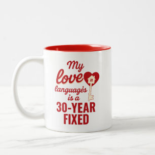 Meine Liebessprache ist eine 30-jährige Festprämie Zweifarbige Tasse