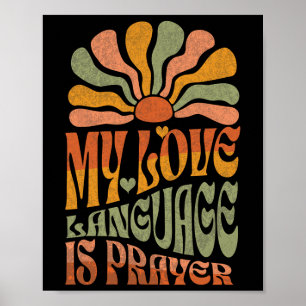 Meine Liebessprache ist Gebet Christlich Jesus Lie Poster