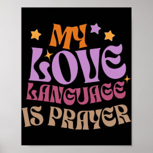 Meine Liebessprache ist Gebet Christlich Jesus Lie Poster