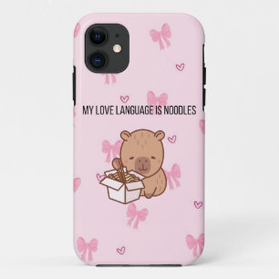 Meine Liebessprache sind Nudeln Kawaii Capybara Case-Mate iPhone Hülle