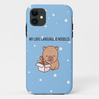 Meine Liebessprache sind Nudeln | Kawaii Capybara Case-Mate iPhone Hülle