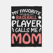 Meine Lieblings-Baseball-Player-Mama Funny Mütter Fleecedecke (Vorderseite)