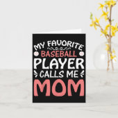 Meine Lieblings-Baseball-Player-Mama Funny Mütter Karte (Gelbe Blume)