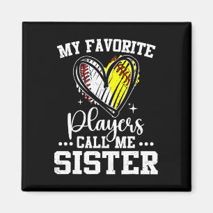 Meine Lieblings-Baseball-Softball-Spieler nennen m Magnet
