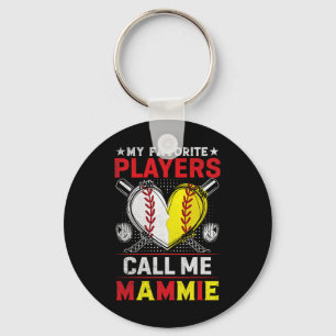 Meine Lieblings-Baseball-Softball-Spieler nennen m Schlüsselanhänger