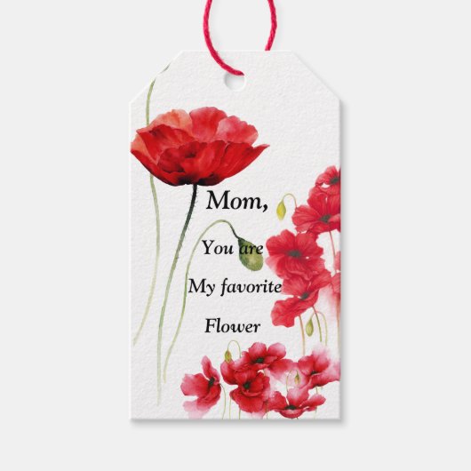 Meine Lieblings-Blume-Gift-Tags Geschenkanhänger (Vorderseite)