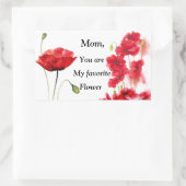 Meine Lieblings-Blume-Rechteckaufkleber Rechteckiger Aufkleber (Tasche)