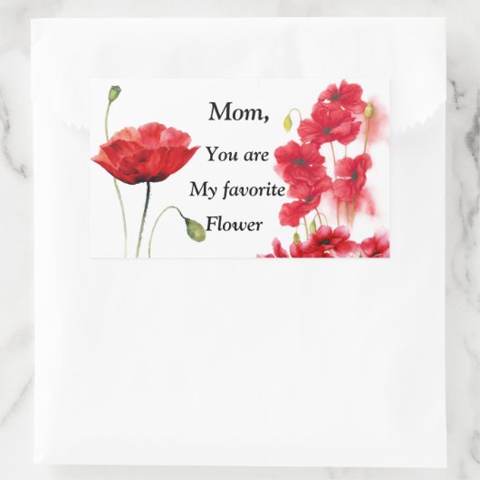 Meine Lieblings-Blume-Rechteckaufkleber Rechteckiger Aufkleber (Tasche)