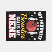 Meine Lieblings-Bowler nennt mich Nene Funny Bowli Fleecedecke (Vorderseite (Horizontal))