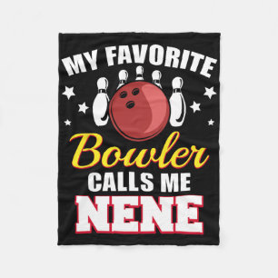 Meine Lieblings-Bowler nennt mich Nene Funny Bowli Fleecedecke