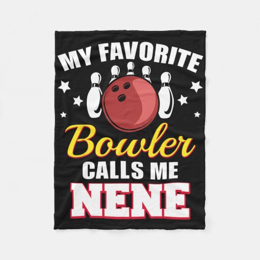 Meine Lieblings-Bowler nennt mich Nene Funny Bowli Fleecedecke (Vorderseite)