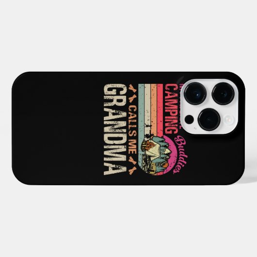 Meine Lieblings-Camping-Buddies nennen mich Oma Vi iPhone Hülle (Rückseite (Horizontal))