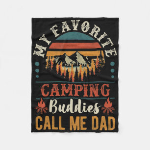 Meine Lieblings-Camping-Kumpels nennen mich Papa L Fleecedecke
