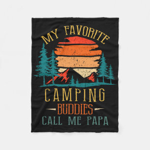 Meine Lieblings-Camping-Kumpels nennen mich Papa L Fleecedecke