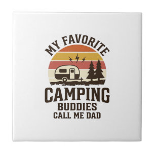 Meine Lieblings-Camping-Kumpels nennen mich Papa V Fliese
