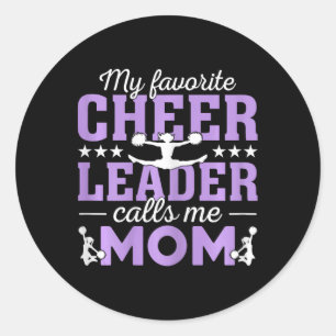 Meine Lieblings-Cheerleader nennt mich Mama Cheer  Runder Aufkleber