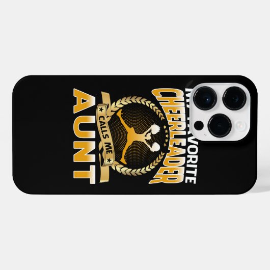 Meine Lieblings-Cheerleader nennt mich Tante Cheer iPhone Hülle (Rückseite (Horizontal))