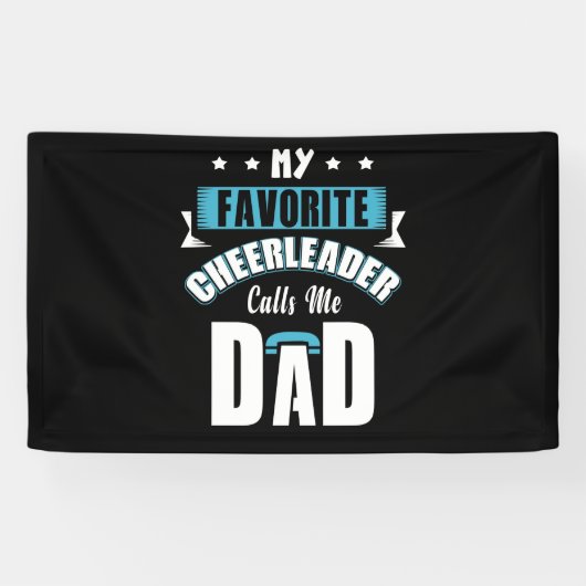 Meine Lieblings-Cheerleader nennt mich Vater Cheer Banner (Horizontal)