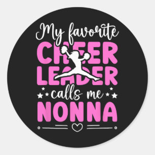 Meine Lieblings-Cheerleaderin Nonna Cheer Nonna Om Runder Aufkleber