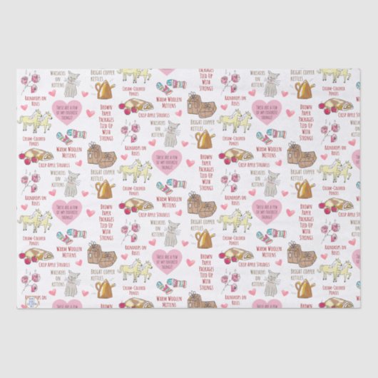 Meine Lieblings-Dinge Gemütliche Weihnachten Hand- Seidenpapier (Vorderseite)