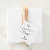 Meine Lieblings-Dinge Geschenktafel für Favoriten Geschenkanhänger (Beispiel)