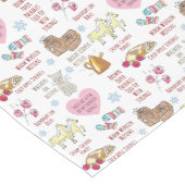 Meine Lieblings-Dinge Niedlich gemütliche handIllu Großer Tischläufer (Ecke)