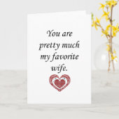Meine Lieblings-Ehefrau Valentine Karte (Gelbe Blume)